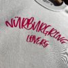 SUDADERA NÜRBURGRING LOVERS BEIGE FLOCK EFFECT ROSA